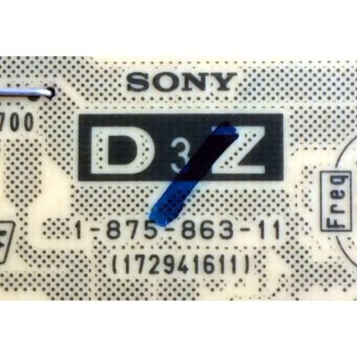 TARJETA D3Z / SONY A-1536-222-B / A1536222B / 1-875-863-11 / 172941611 / SUSTITUTAS A-1553-193-A / A-1553-192-A / MODELOS KDL-46VL160 / KDL-46XBR6 - Imagen 3